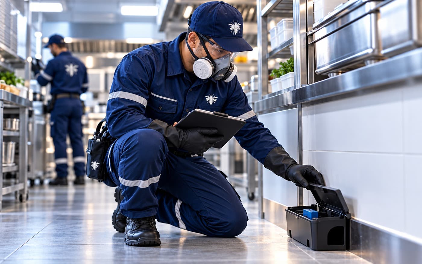 Técnico da Imperium realizando inspeção e monitoramento em programa de Controle Integrado de Pragas
